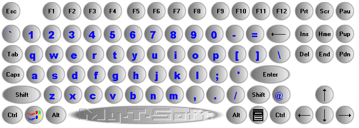 My-T-Soft 104 on-screen keyboard with Edit using Customized Painting